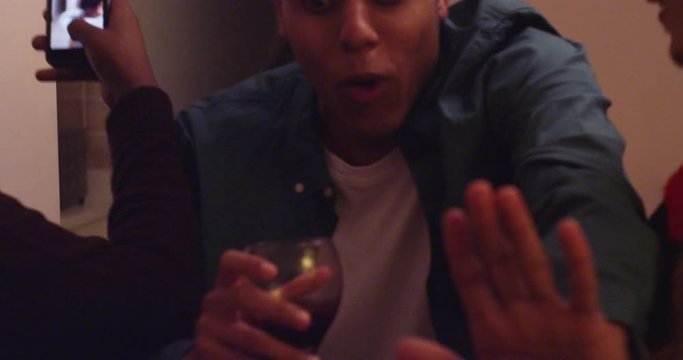 Drunk man misses mistletoe kiss at a holiday party - shot on RED