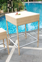Artistic Ethnic Classy Modern Elegant Luxury Indoor Home Interiors and Outdoor Garden Park Furniture Table Chair Cabinet Accessories from Rattan Plastic Wicker or Wooden Materials for Hotel and House 