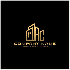 Fototapeta premium Letter AC With Building For Construction Company Logo