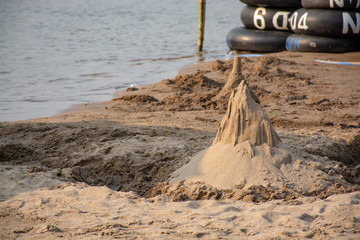 Pile of sand on the beach
