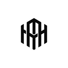 Hexagonal MM monogram Logo Template, Minimal Letter MM Logo, sharp and strong letter MM monogram .vector