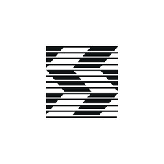 Minimal S Initial Logo Design with structure aspect, Negative Space S letter mark, S and Arrow Logo Design Template .vector