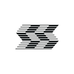 Minimal S Initial Logo Design with structure aspect, Negative Space S letter mark, S and Arrow Logo Design Template .vector