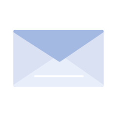 envelope closed in white background