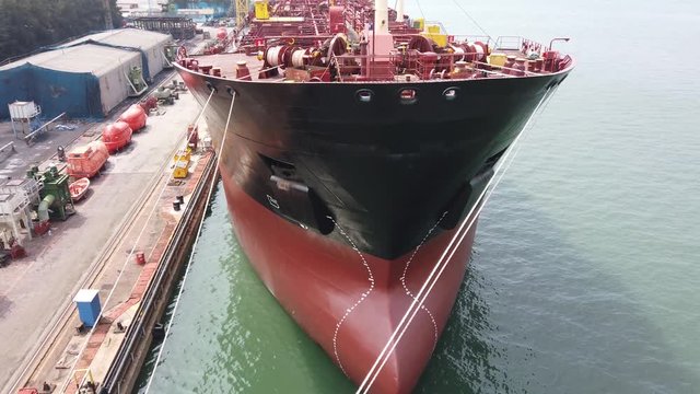 Vessel in the dock for maintenance