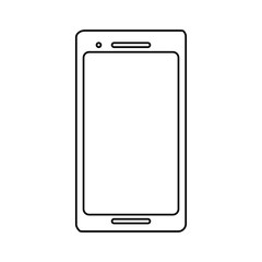 smartphone screen on white background