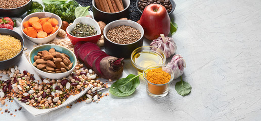 Liver detox diet food concept . Foods for healthy liver.