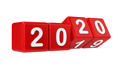 New Year 2020 Concept Isolated