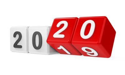 New Year 2020 Concept Isolated