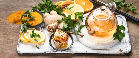 Healthy food immune boosting selection.