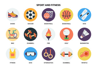 Sports icons set for business © toonsteb