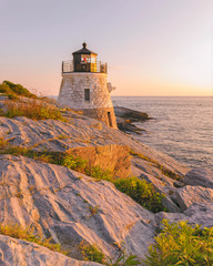 Castle Hill Lighthouse, Newport, Rhode Island at twilight