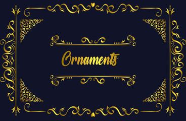 elegant golden ornamental frame icons vector illustration design