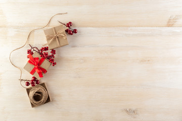 Gift wrapping made from recycled paper.