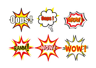 bundle of expression style pop art vector illustration design