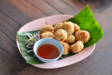 Hoi Jo or Deep Fried Crab meat roll