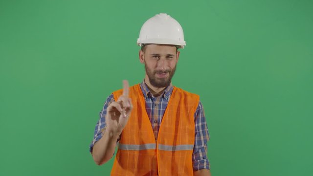 Adult Man Engineer No With Finger