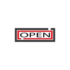 TEXT OPEN VECTOR TEMPLATE ICON