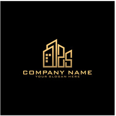 Fototapeta premium Letter ZS With Building For Construction Company Logo