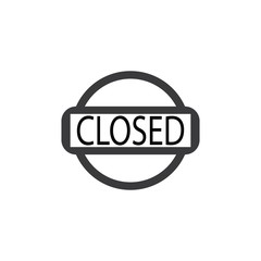 TEXT CLOSED VECTOR TEMPLATE ICON