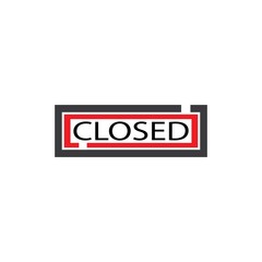 TEXT CLOSED VECTOR TEMPLATE ICON