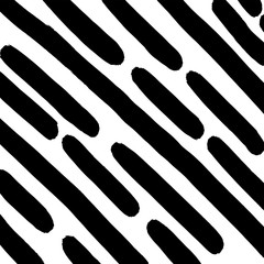 Grunge brush pattern. Texture. White and black vector.