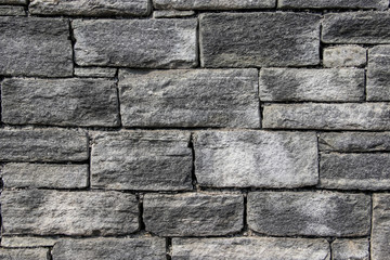Texture of a wall made of rectangular blocks of different sizes made of natural stones