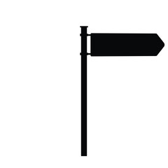 Obraz premium Contour blank road sign isolated on white.