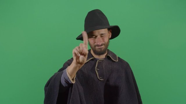 Adult Man Magician No With Finger
