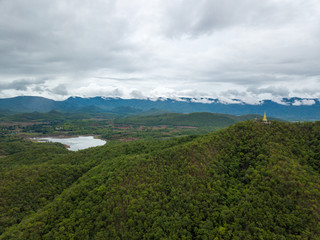 Fototapeta na wymiar Mountain aerial photograph