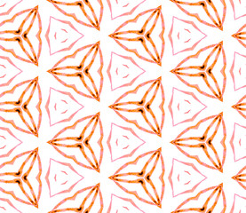 Orange handdrawn seamless pattern. Hand drawn wate