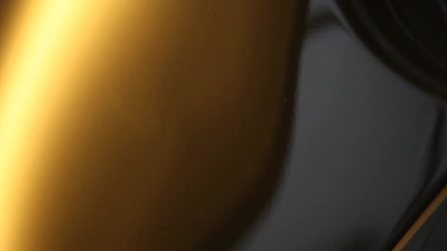 rectification of dents on the metal surface of the car. Metal heating, reflection on the car