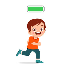 Fototapeta premium happy cute kid full energy