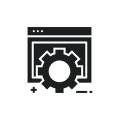 Web Setting Vector Glyph Icon