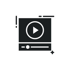 Video Streaming Vector Glyph Icon