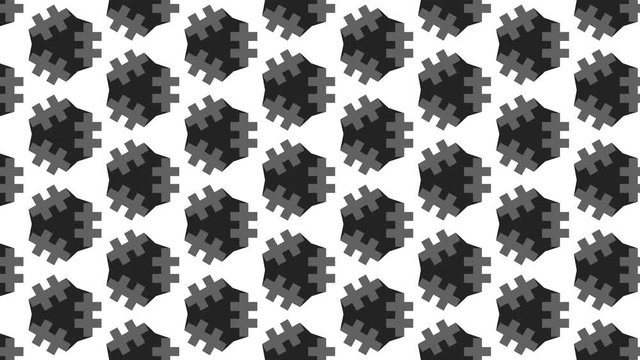 Animated seamless pattern design floating to the left side.