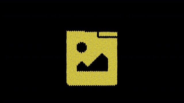 Symbol file image is knitted from a woolen thread. Knit like a sweater