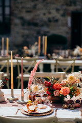 Beautiful wedding table decoration & wedding table setting