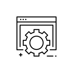 Web Setting Vector Line Icon