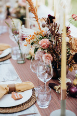 Beautiful wedding table decoration & wedding table setting
