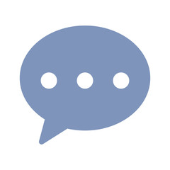 speech bubble on white background
