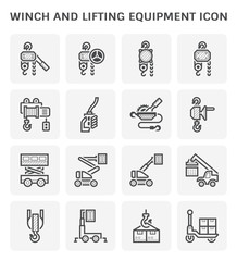 winch lifting icon