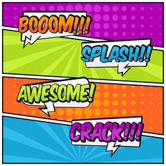 Comic specch bubbles text style