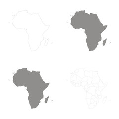 Fototapeta premium vector illustration with Political Maps of Africa
