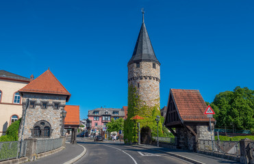 Fototapeta na wymiar Der sog. Hexenturm in der Altstadt von Bad Homburg v.d.H.