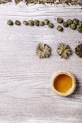 Obraz na płótnie Canvas Variety of green tea