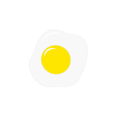 fried egg isolated on white background