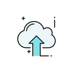 Cloud Upload Vector Icon