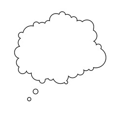 Speech bubble icon. Think cloud icon. Comic style.