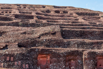 Remains of El Fuerte Pre Inca archeological site near Samaipata in Bolivia.